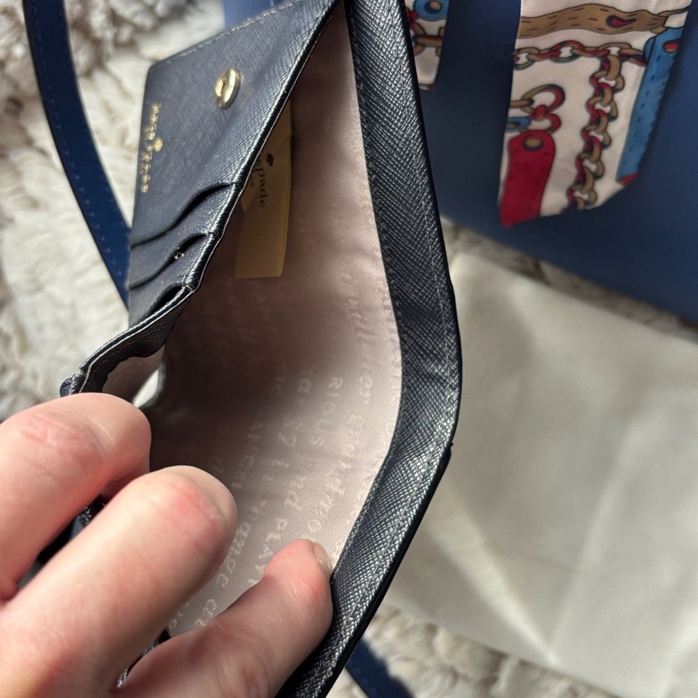 KATE SPADE Linzi Maple Court Blue Hyacinth Satchel; Caitlin St. Adalyn Wallet - Picture 14 of 16